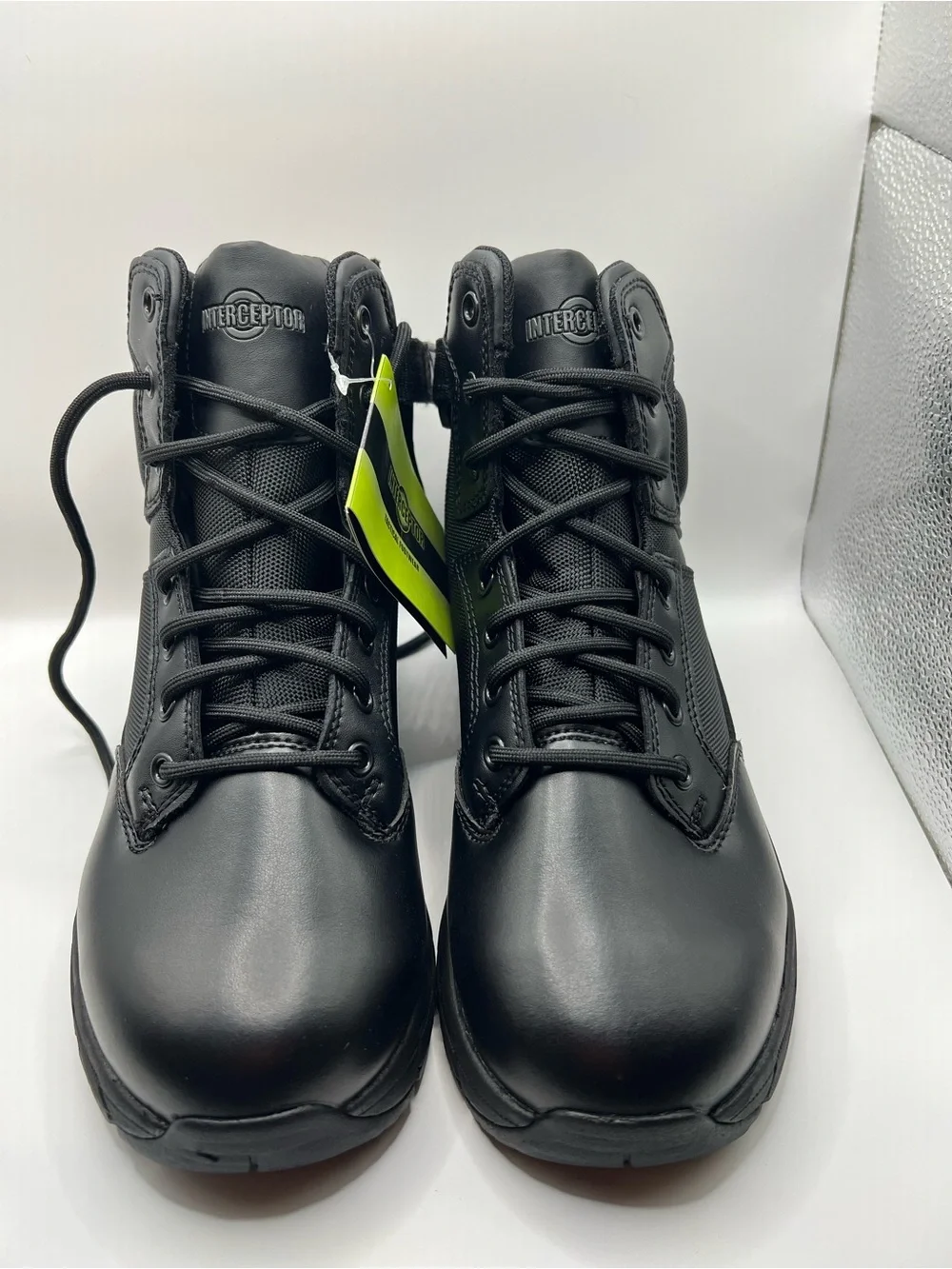 Men's Black Zip & Lace Utility Work Boot